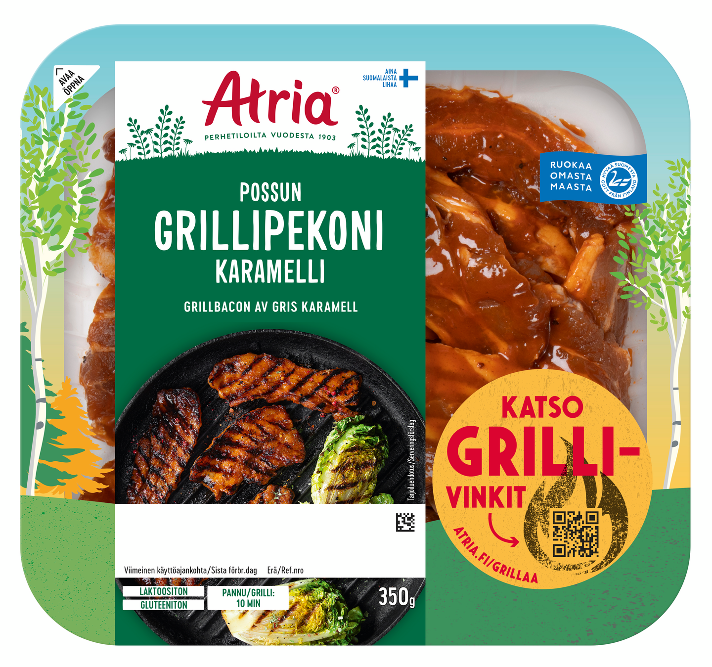 Atria Possun Grillipekoni Karamelli 350g