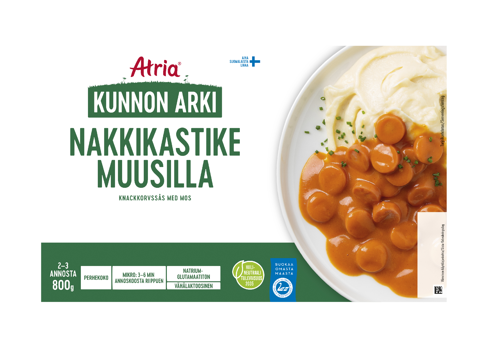 Atria Kunnon Arki nakkikastike muusilla 800g | K-Ruoka Verkkokauppa