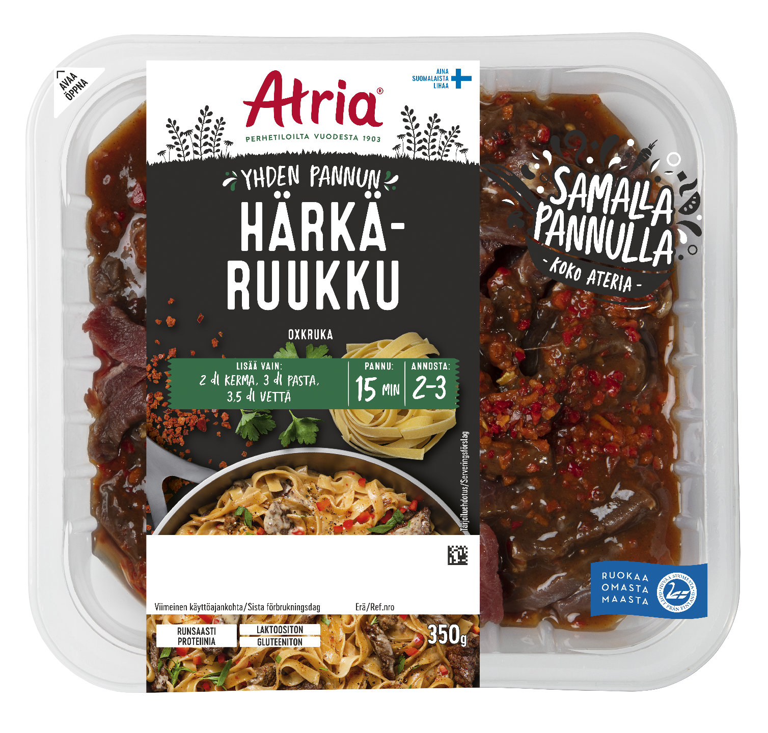 Atria Yhden Pannun Härkäruukku 350 g