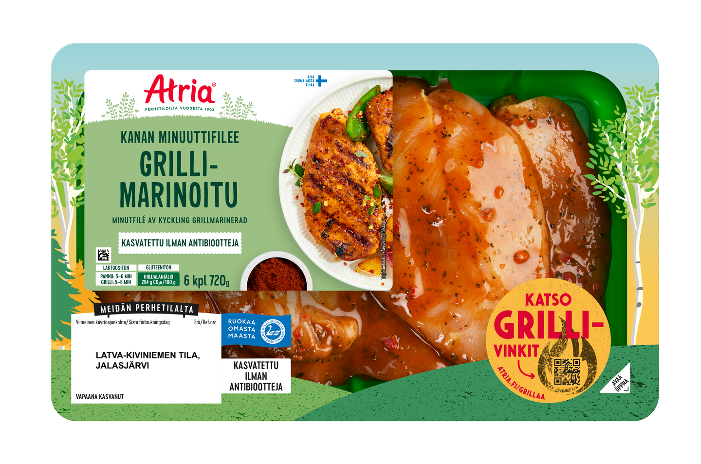 Atria Kanan minuuttifilee grillimarinoitu 720 g