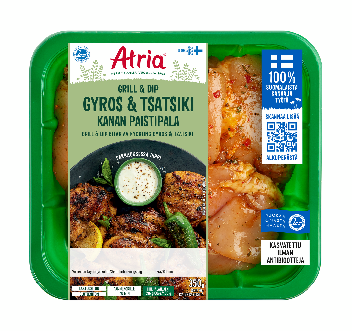 Atria Grill & Dip Kanan paistipala Gyros & Tsatsiki 350g