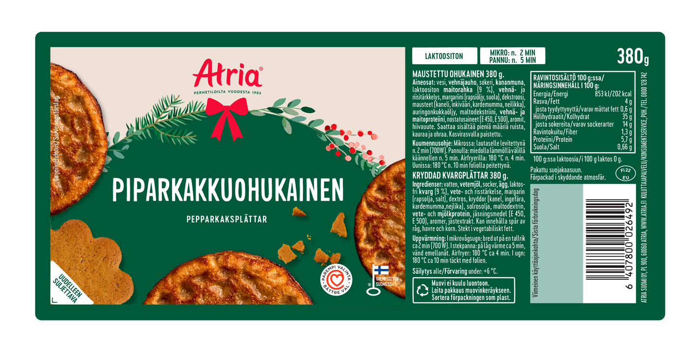 Atria piparkakkuohukainen 380g