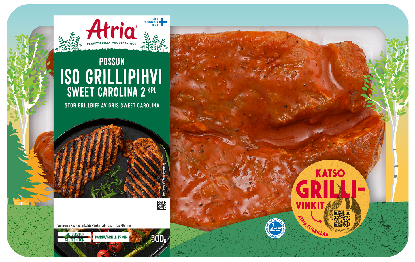 Atria possun iso grillipihvi sweet Carolina 500 g