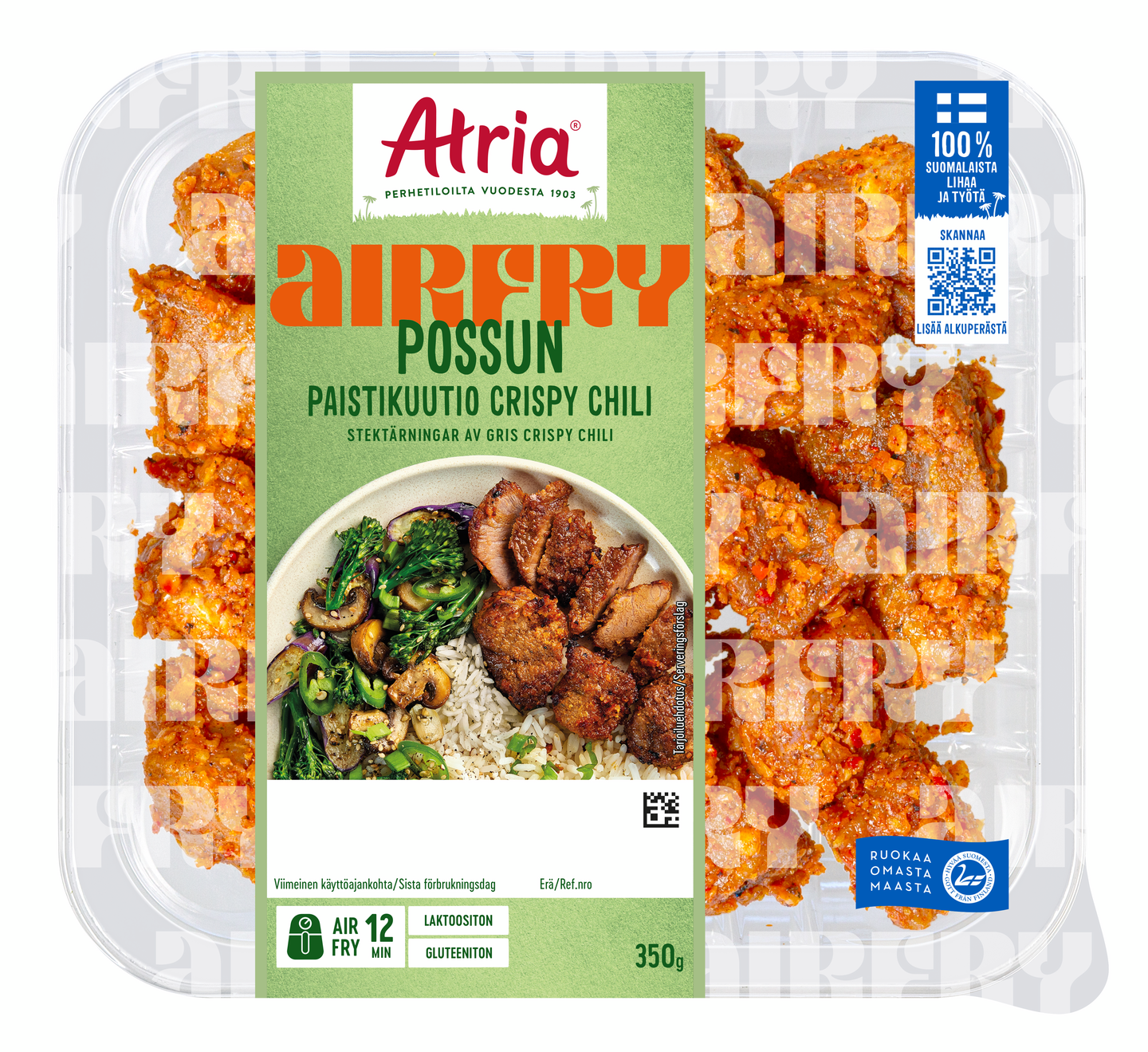 Atria Airfry possun paistikuutio crispy chili 350 g