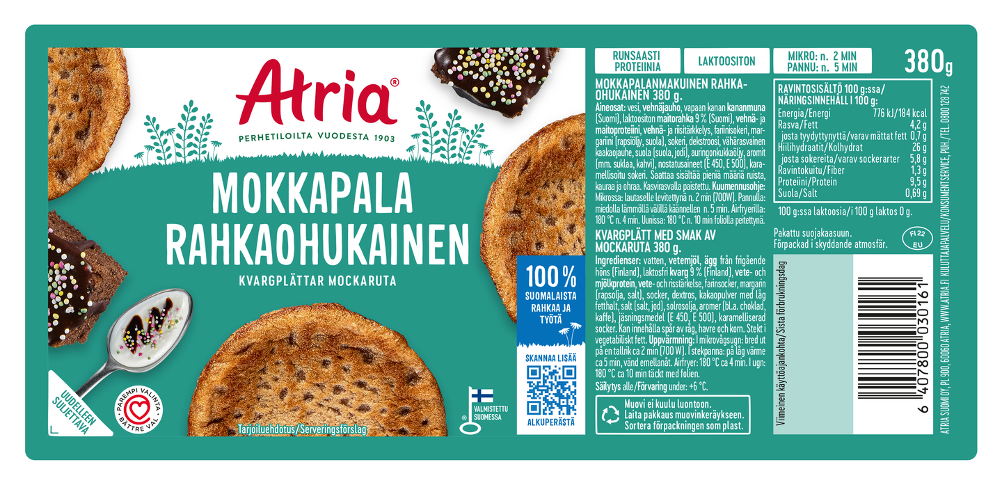 Atria rahkaohukainen mokkapala 380g