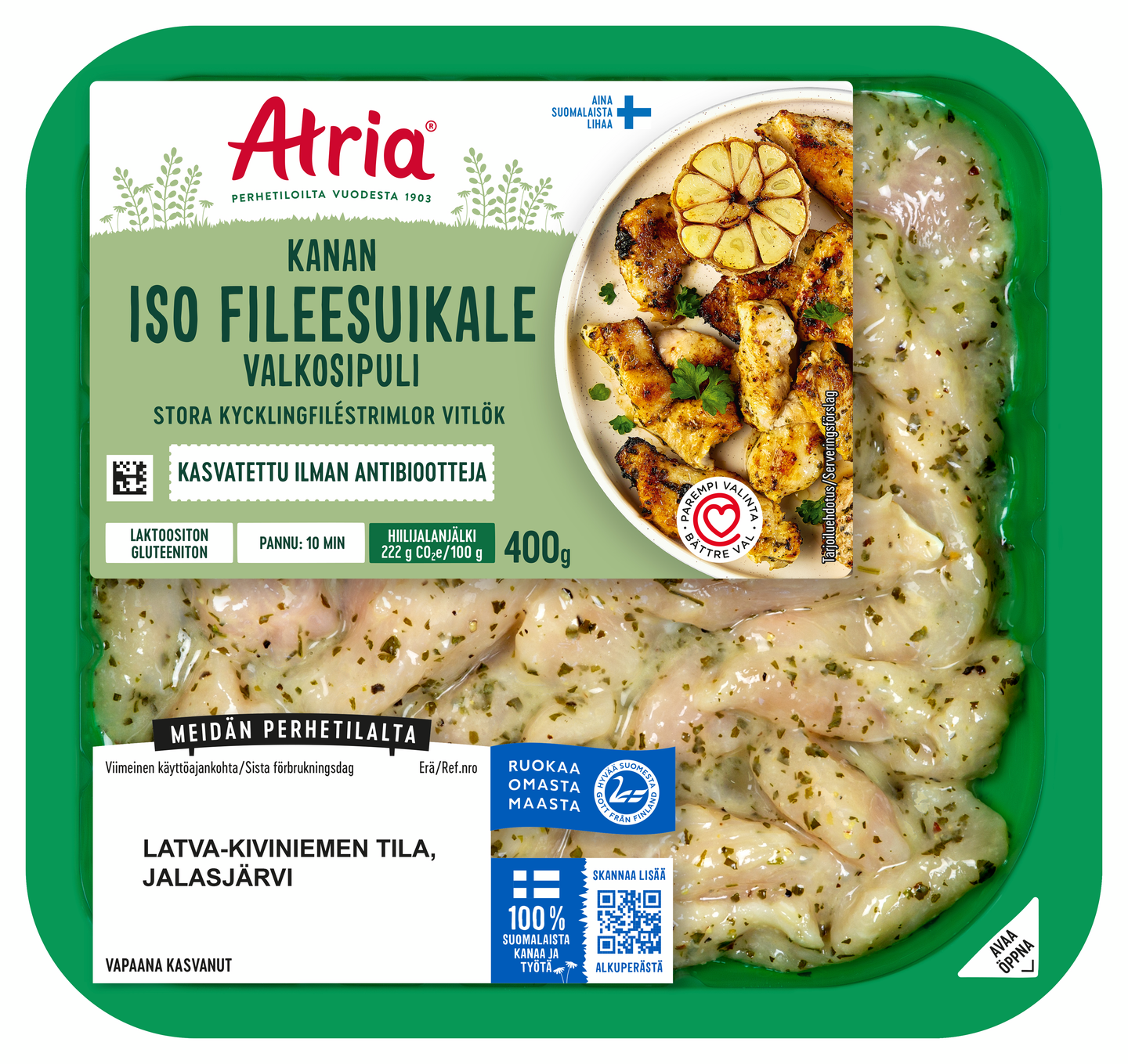 Atria kanan iso fileesuikale valkosipuli 400 g