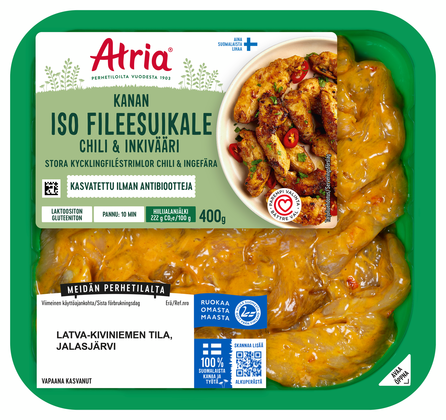 Atria kanan iso fileesuikale chili & inkivääri 400 g