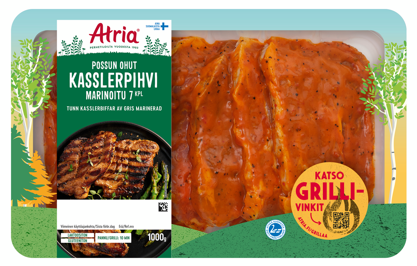 Atria possun ohut kasslerpihvi marinoitu 1 kg