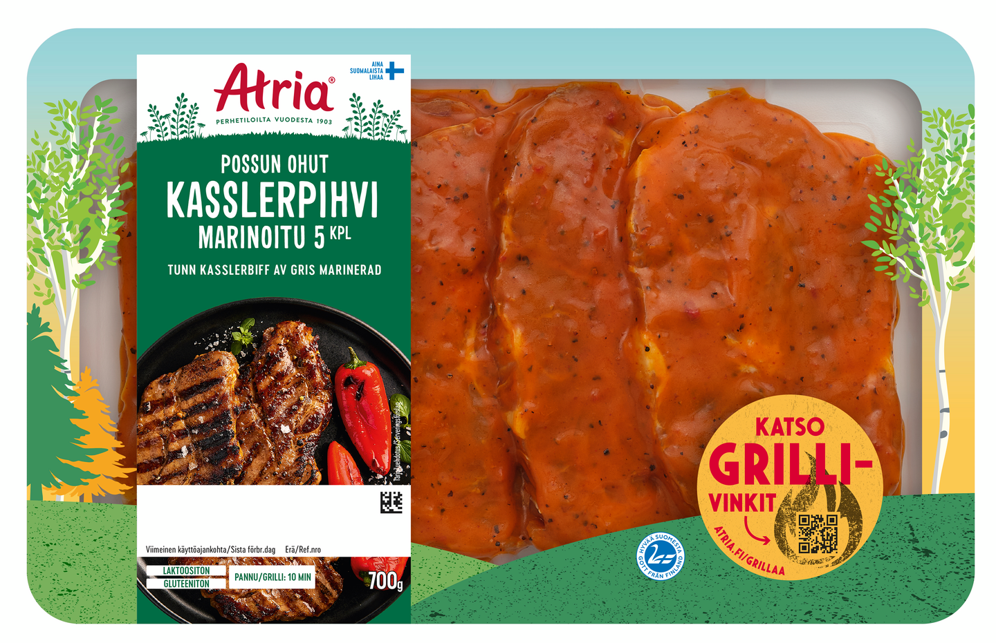 Atria possun ohut kasslerpihvi marinoitu 700 g
