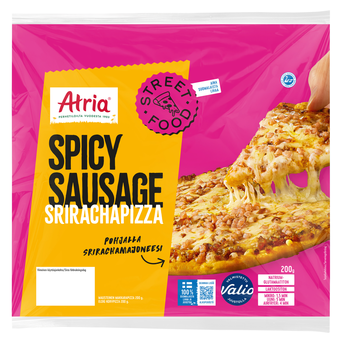 Atria srirachapizza spicy sausage 200g