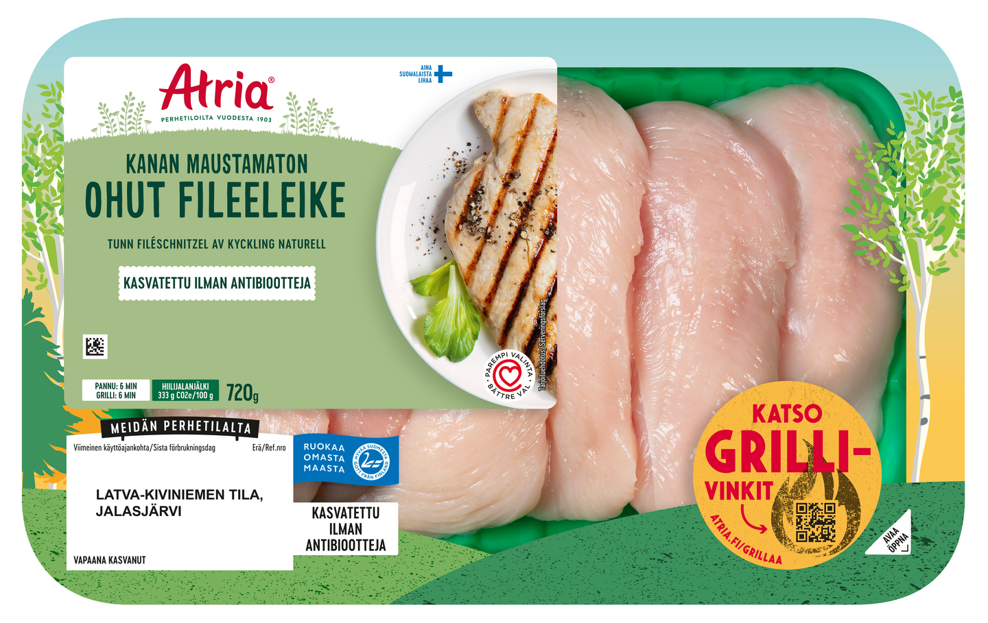 Atria Kanan Ohut Fileeleike Naturel 720g