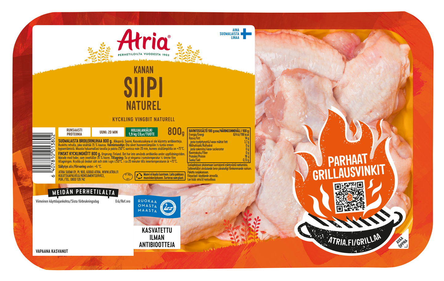 Atria Perhetilan 800g naturel kanan siipi