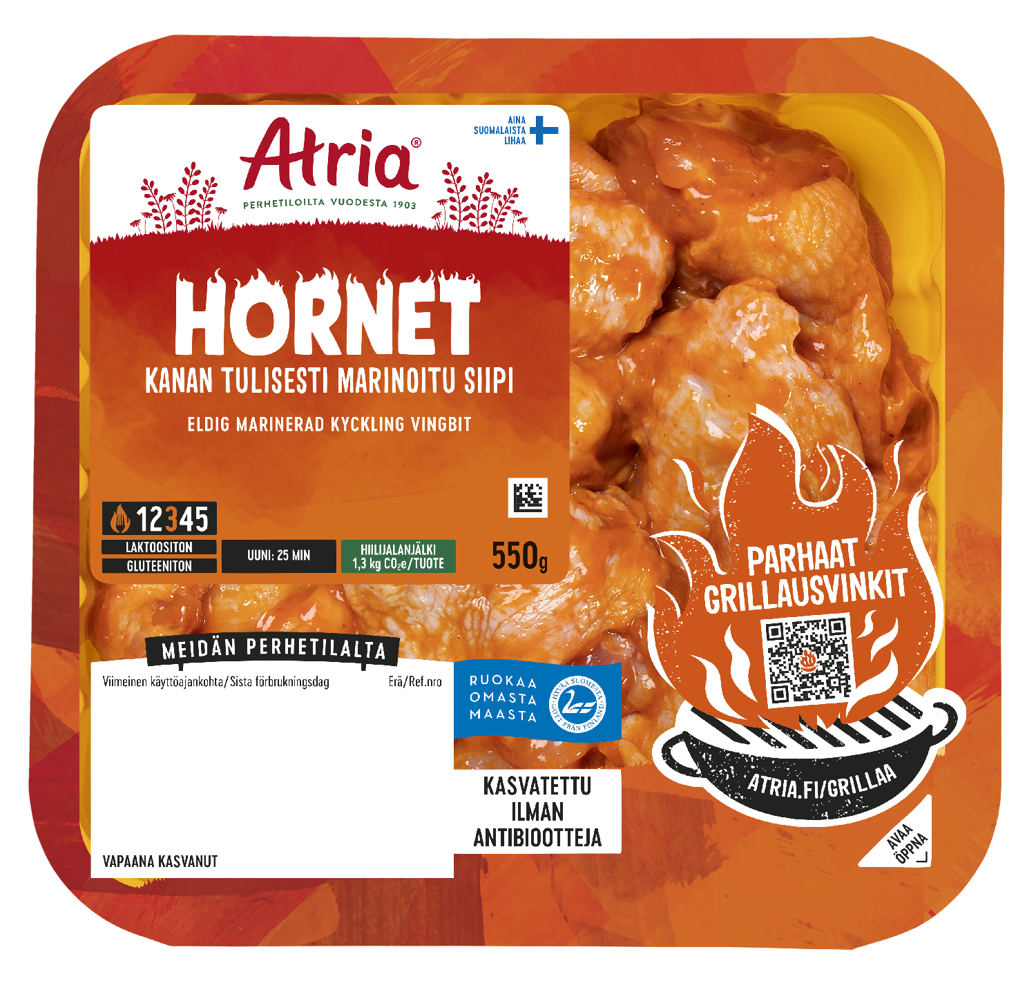 Atria perhetilan kana hornet tulisesti marinoitu siipi 550g