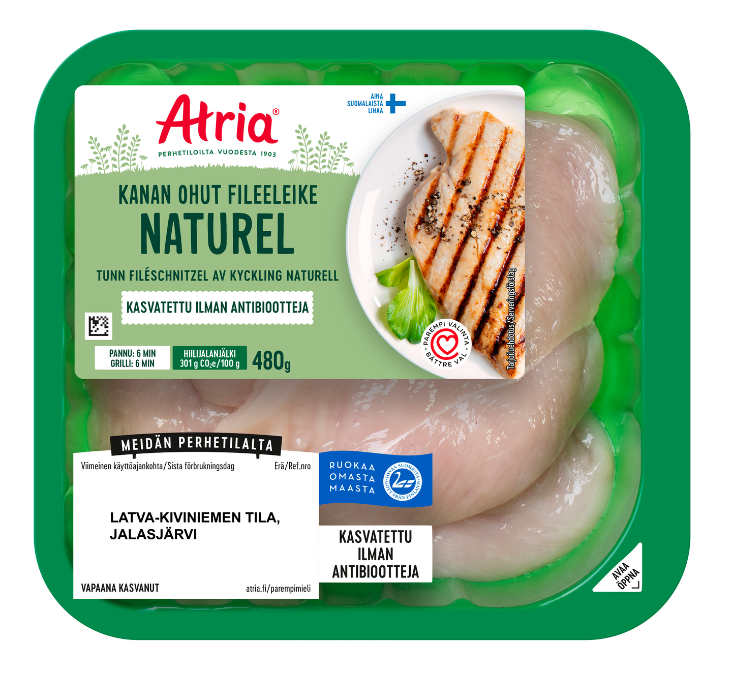 Atria Kanan Ohut Fileeleike Naturel 480g