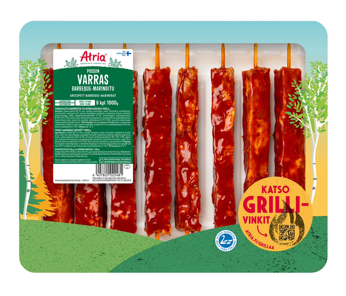 Atria Possun Varras Barbeque-marinoitu 1kg