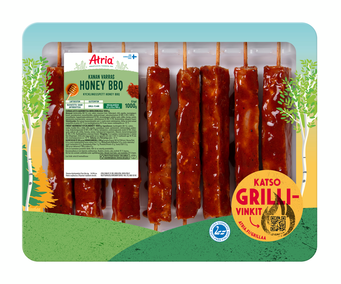 Atria 1000g Honey BBQ Kanan varras