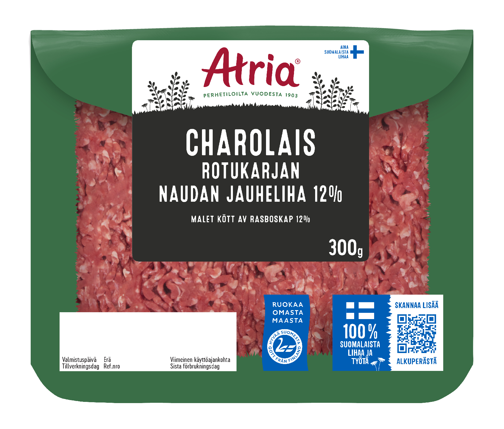 Atria 300g Rotukarjan naudan jauheliha 12%