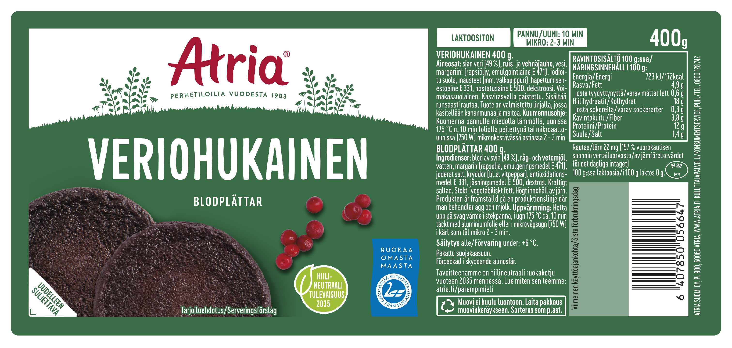 Atria veriohukainen 400g