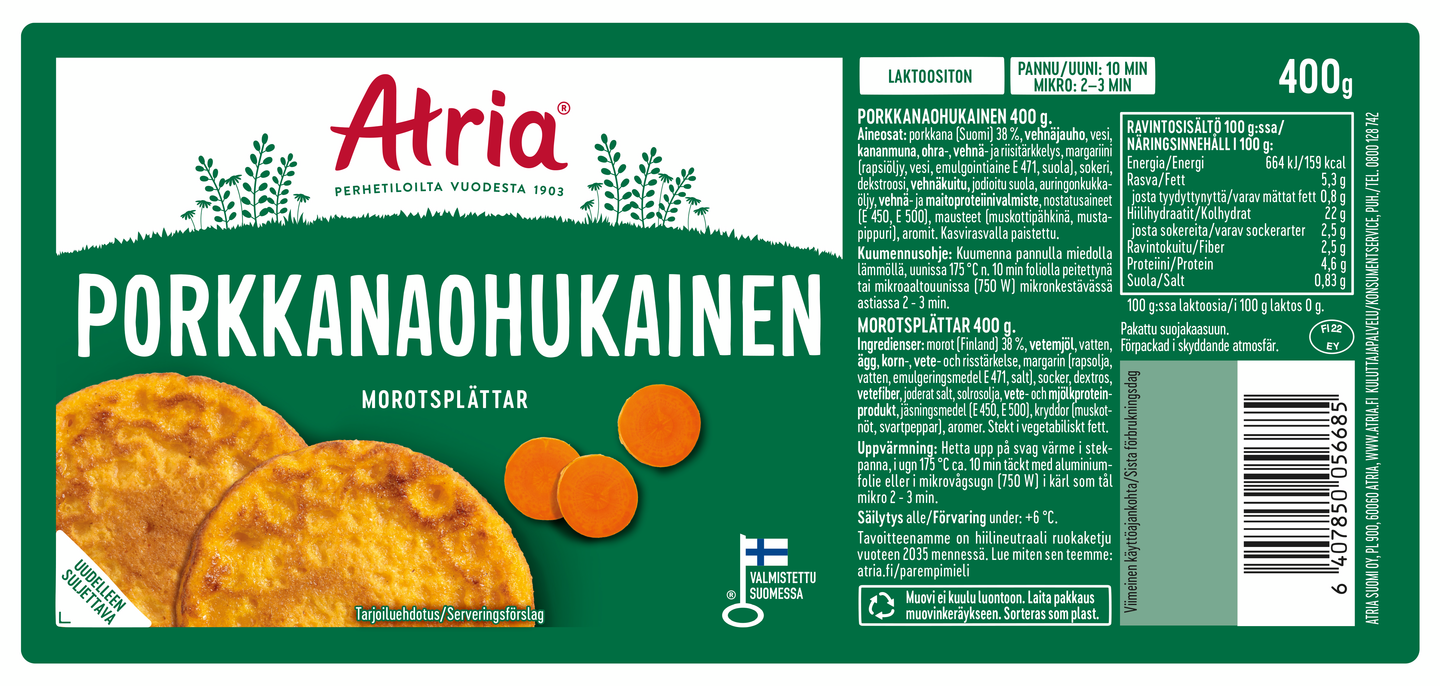 Atria porkkanaohukainen 400g | K-Ruoka Verkkokauppa