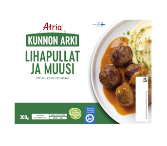 Atria Kunnon arki lihapullat ja muusi 300g