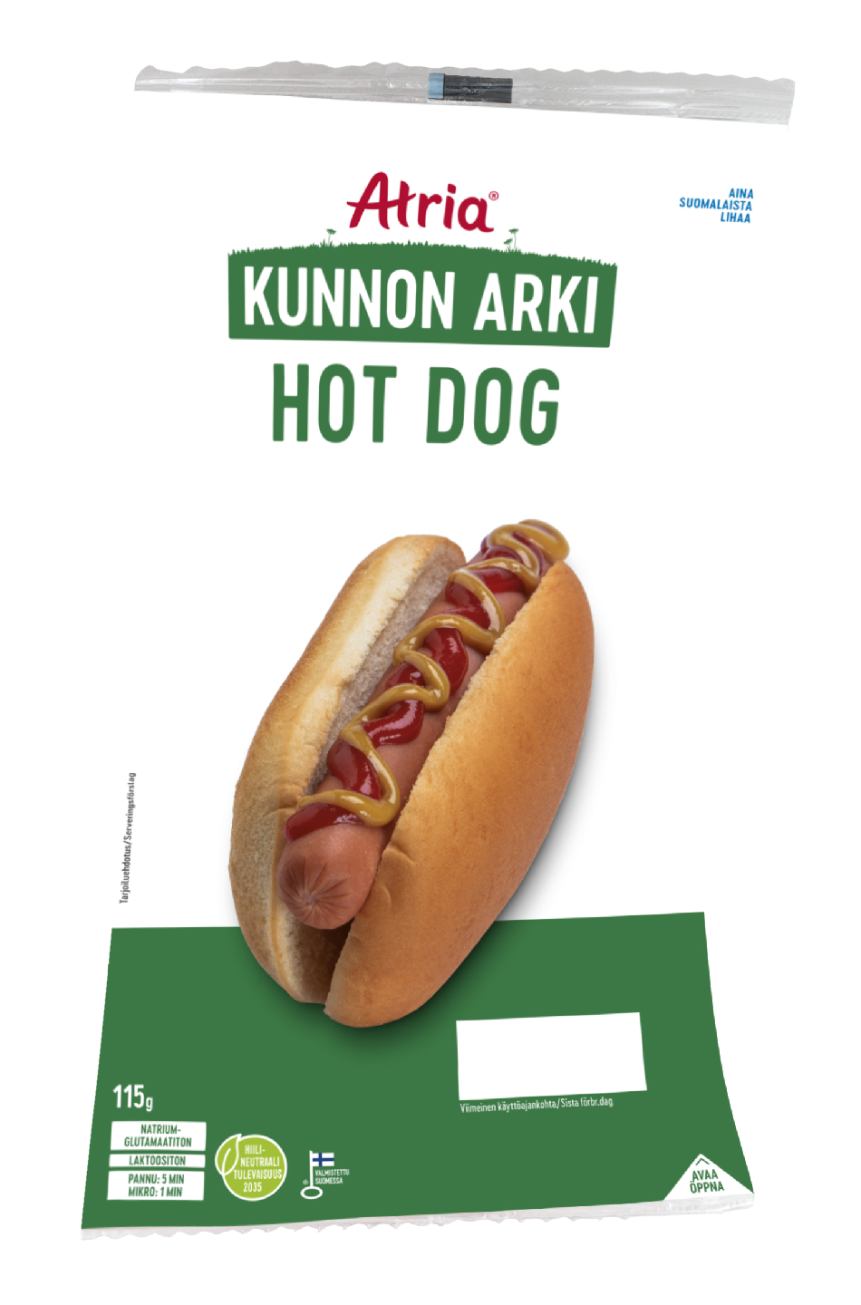 Atria Kunnon Arki hot dog 115g