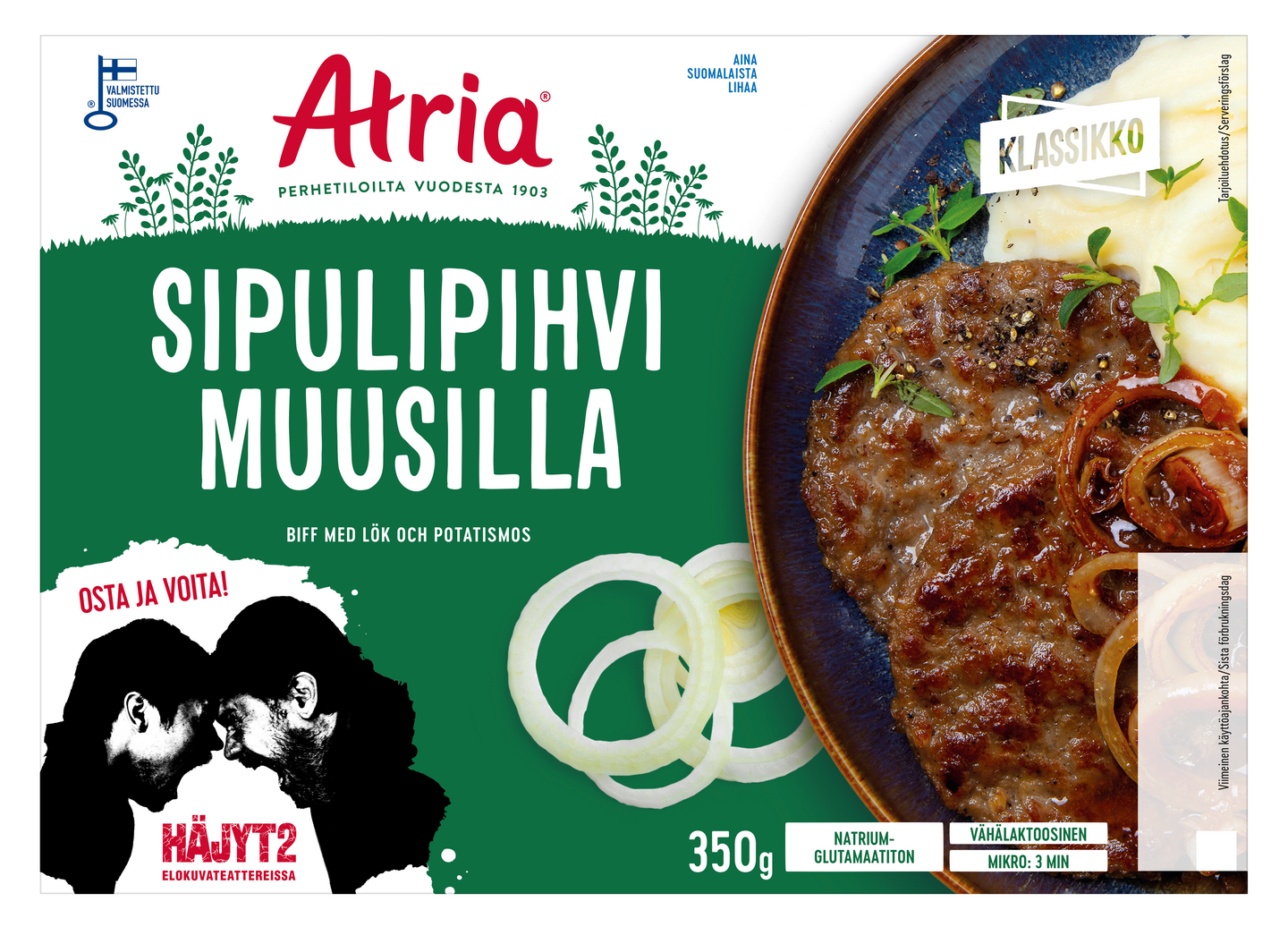 Atria sipulipihvi muusilla 350g