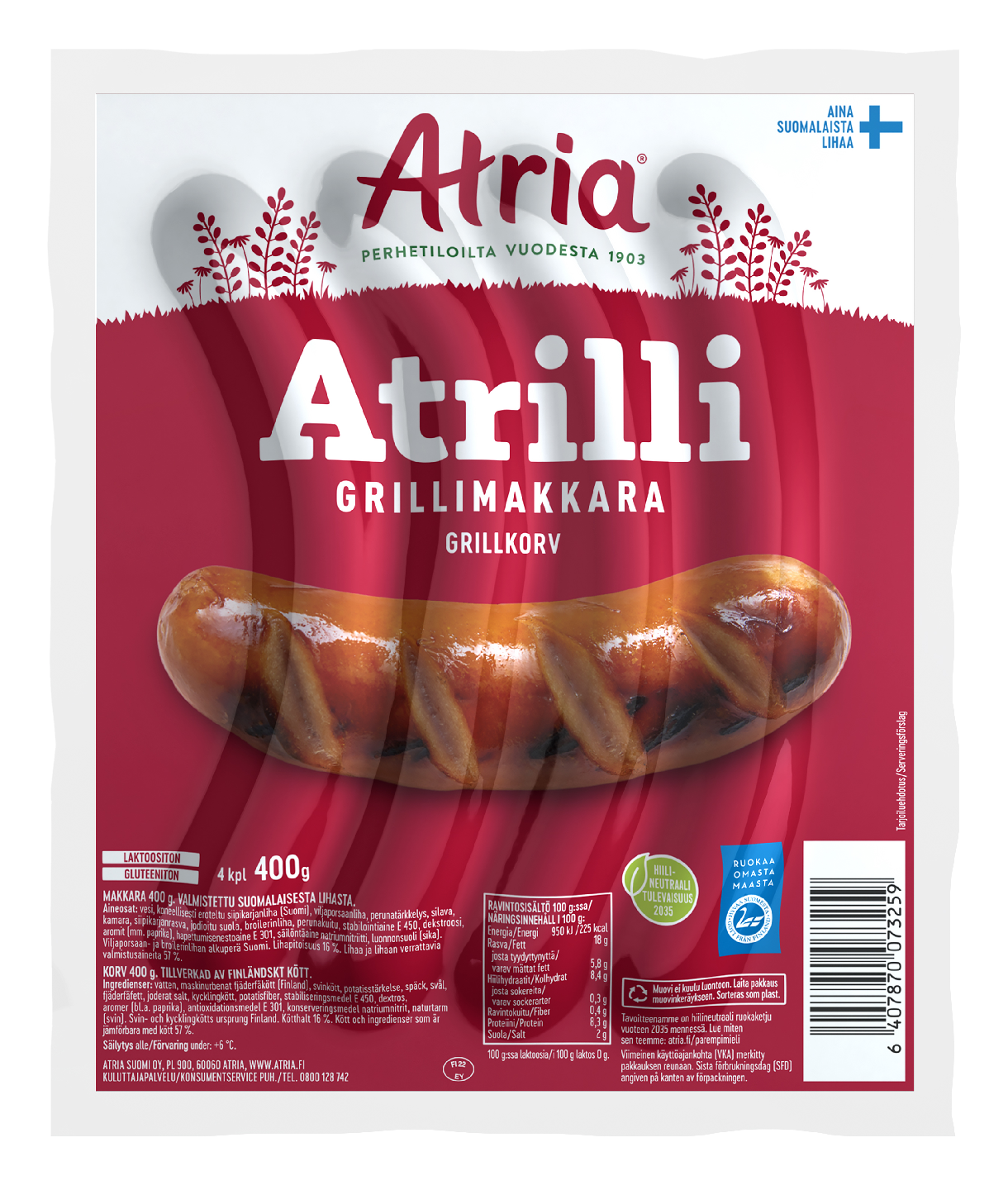 Atria Atrilli Grillimakkara 400g