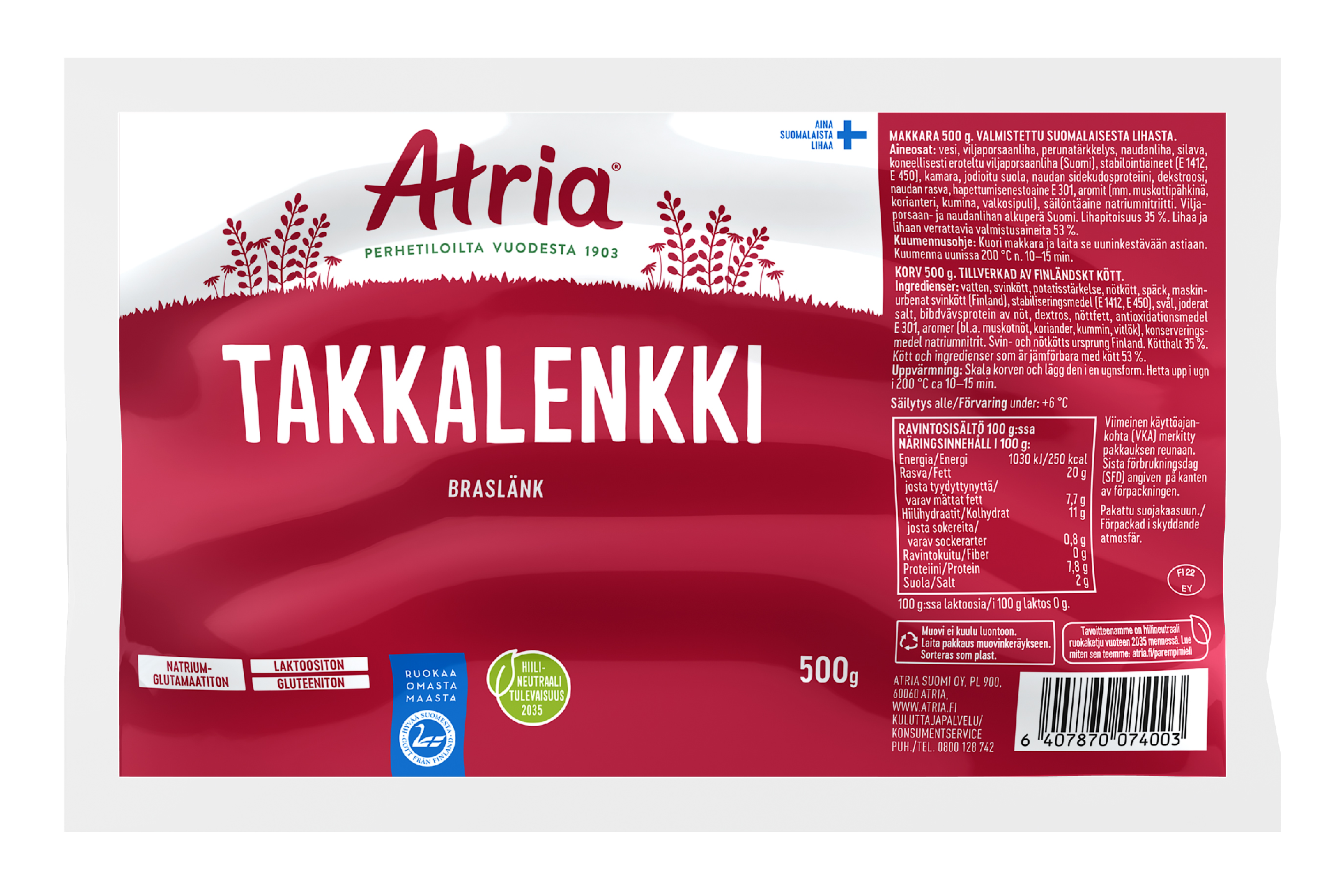 Atria 500g Takkalenkki