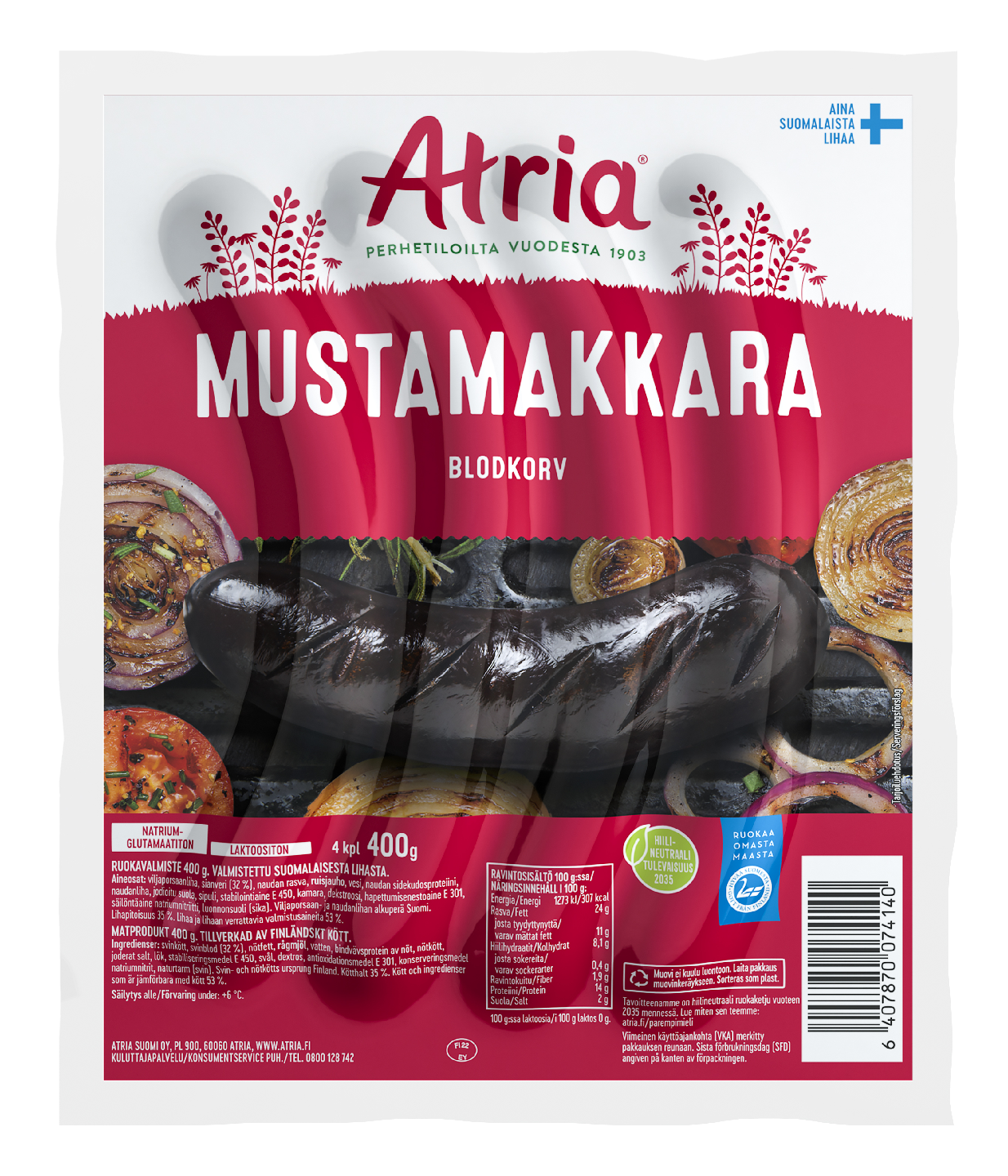 Atria mustamakkara 400g