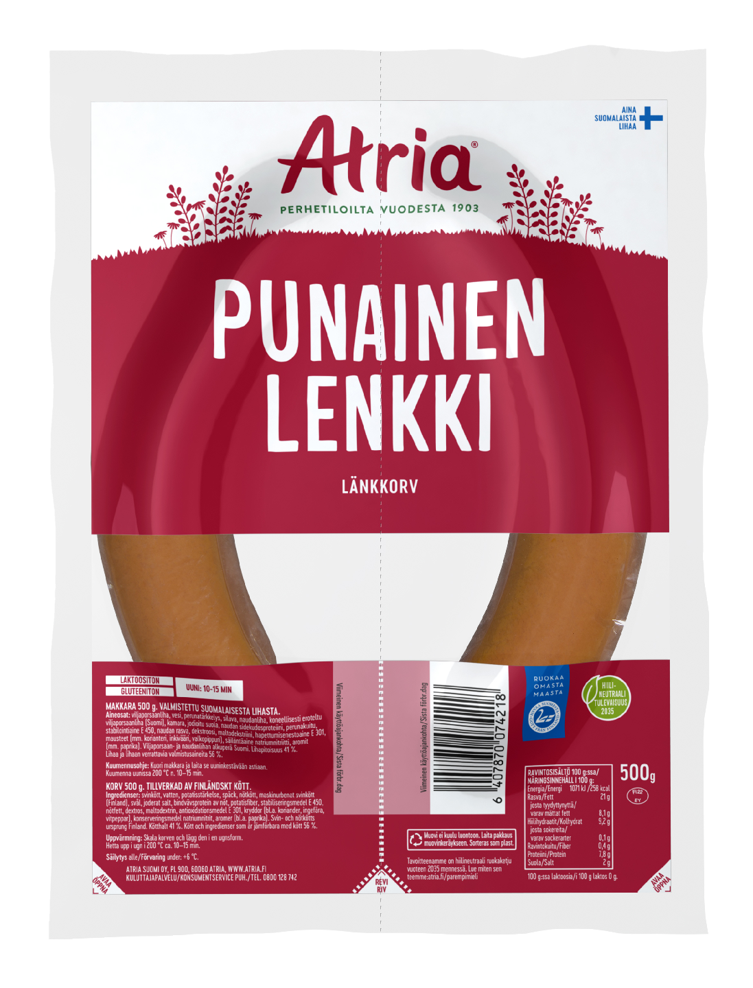 Atria Punainen Lenkki 500g