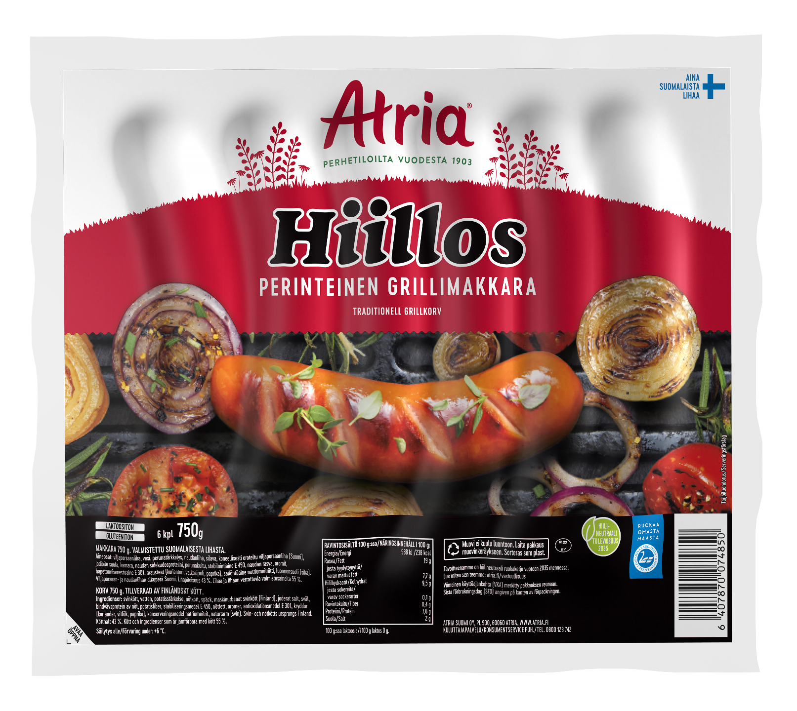 Atria Hiillos Grillimakkara 750g