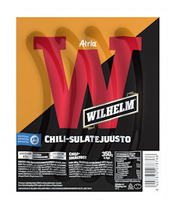 Atria Wilhelm chili-sulatejuusto grillimakkara 350g