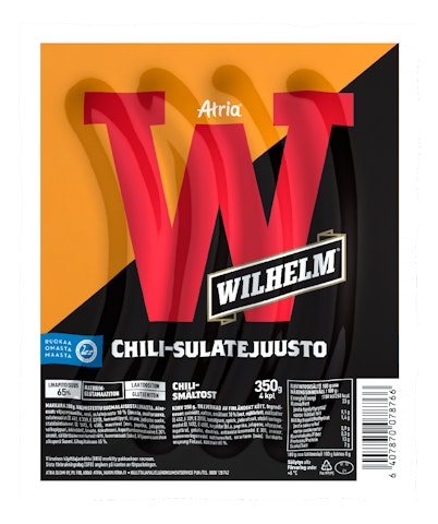 Atria Wilhelm chili-sulatejuusto grillimakkara 350g