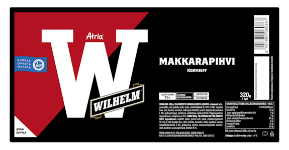 Atria Wilhelm kypsä makkarapihvi 320g