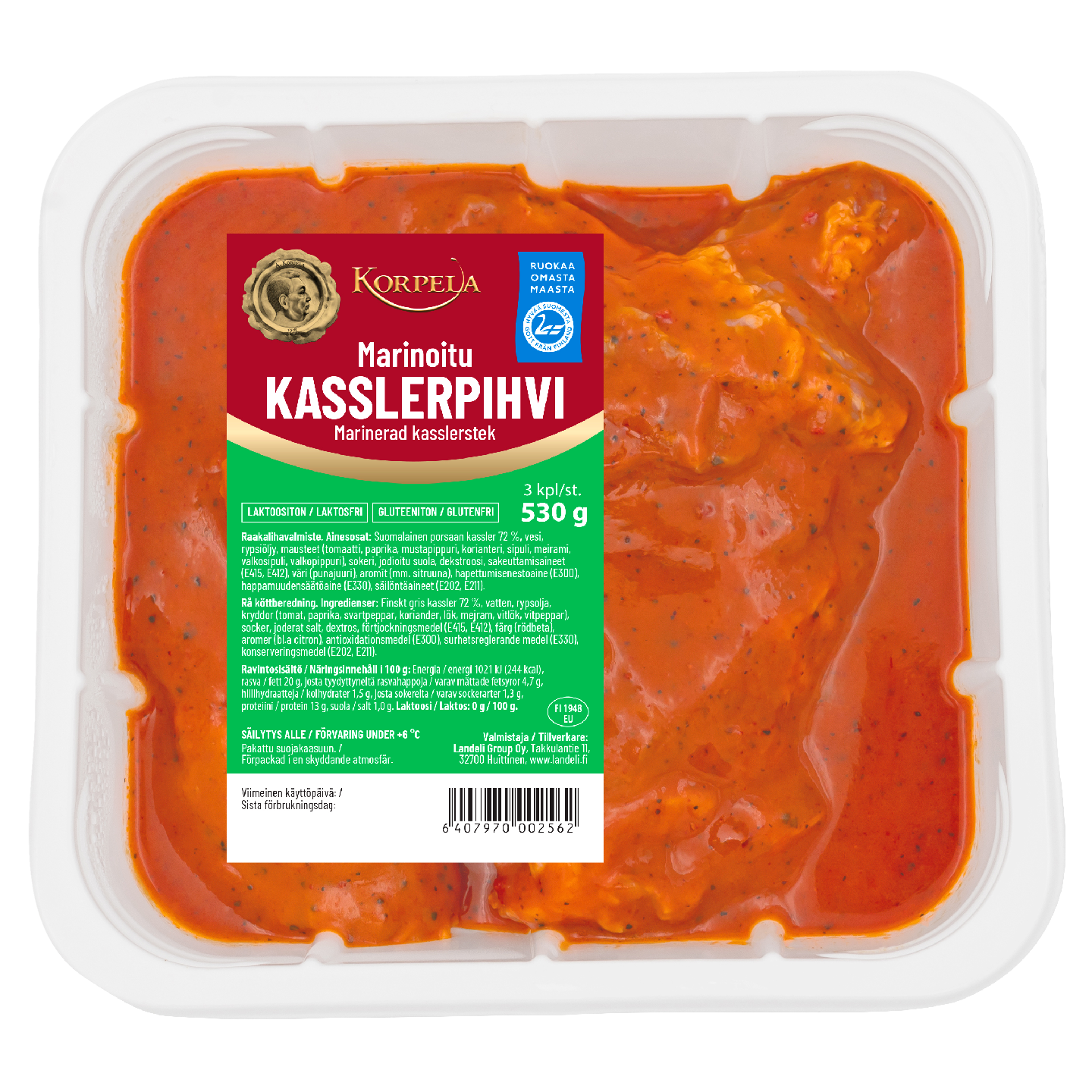 Korpela Marinoitu kasslerpihvi 3 kpl 530 g