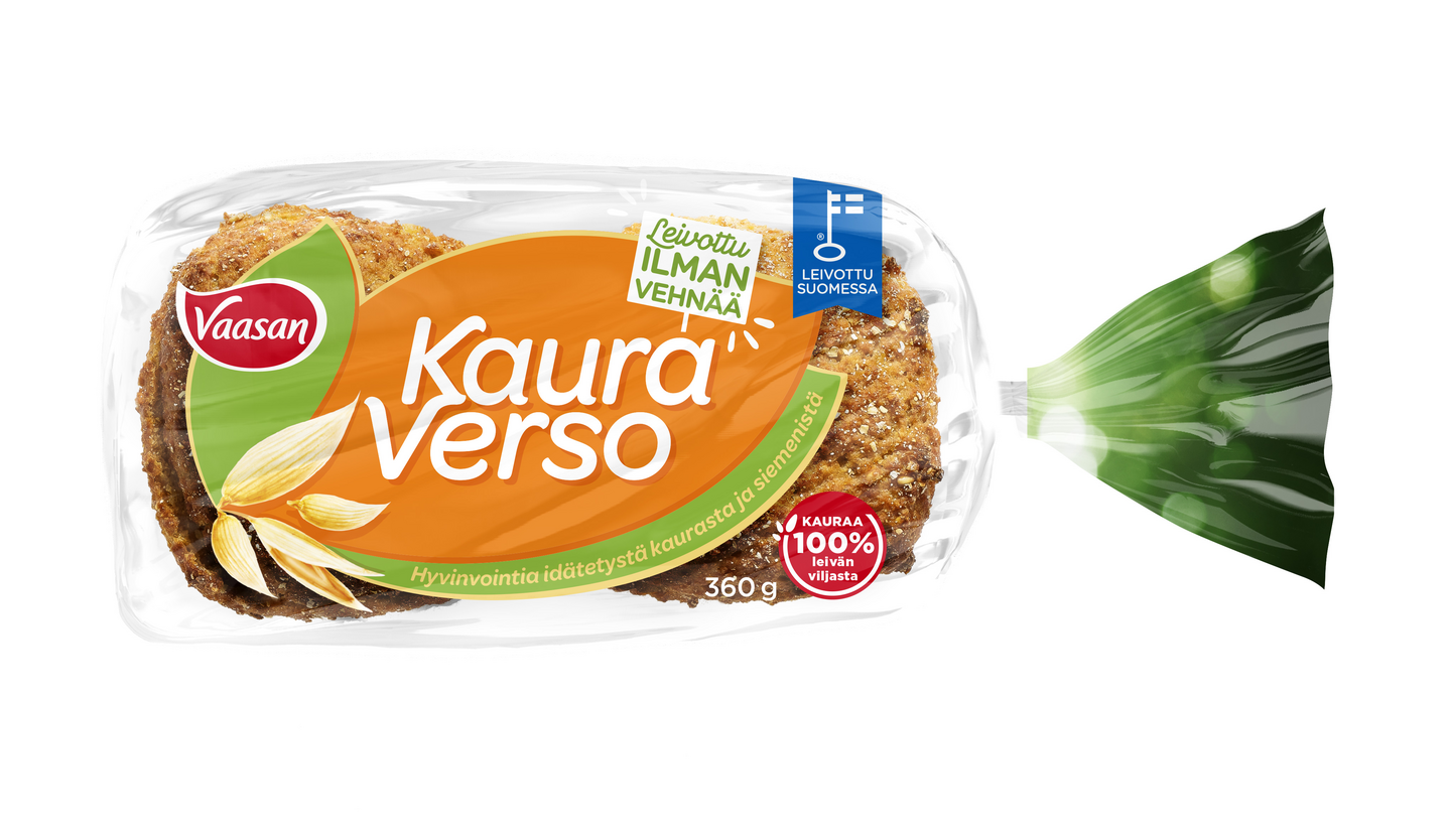 Vaasan kauraverso idätetty leipä 360g