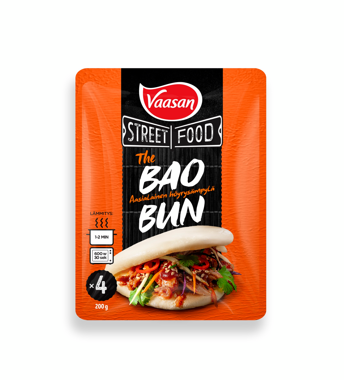 Vaasan Street Food THE BAO höyrysämpylä 200g 4x50g