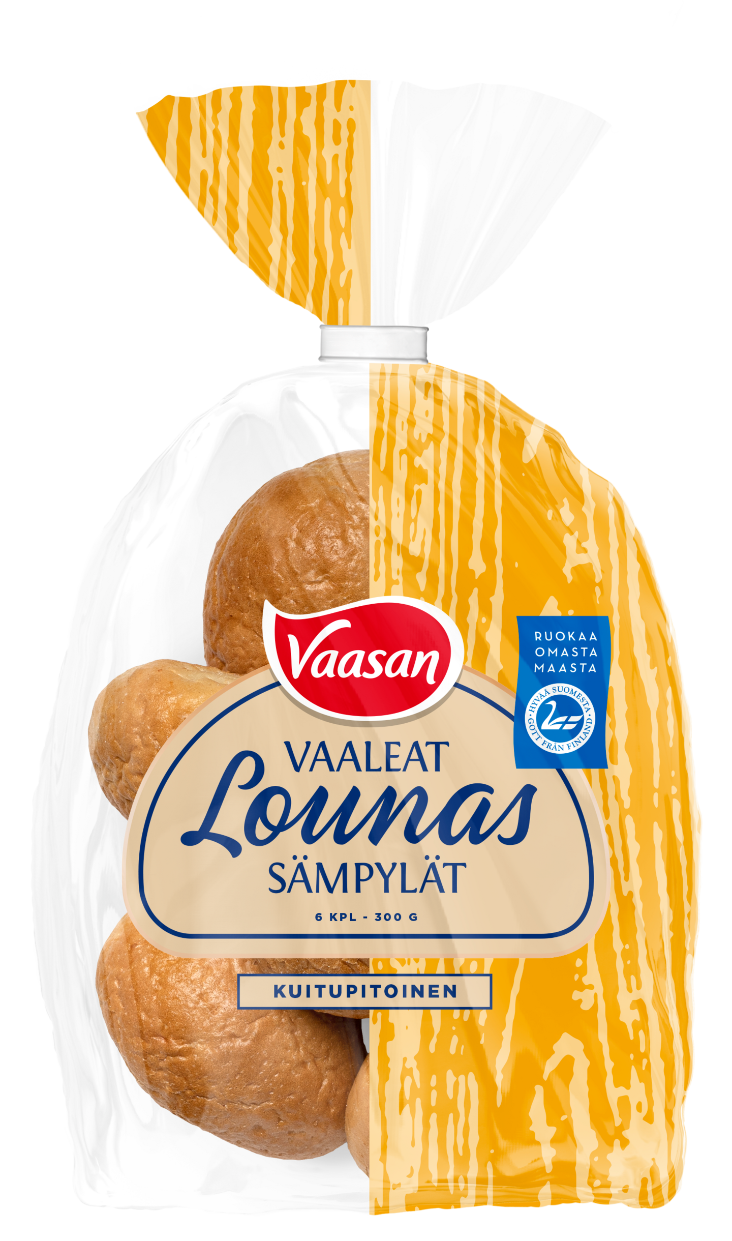 Vaasan vaaleat lounassämpylät 6kpl/300g