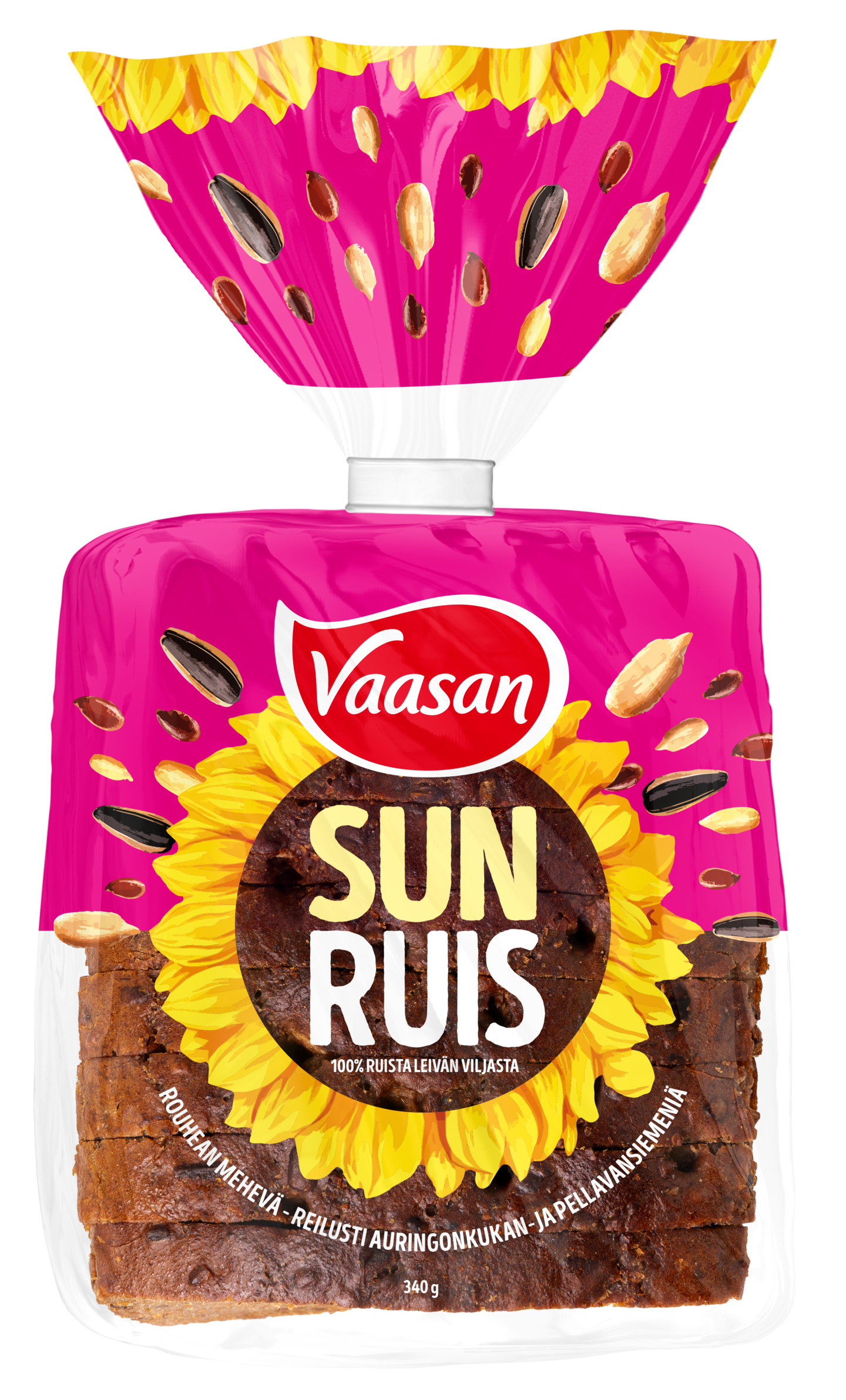 Vaasan Sun Ruis 340g ruisvuokaleipä siemenillä