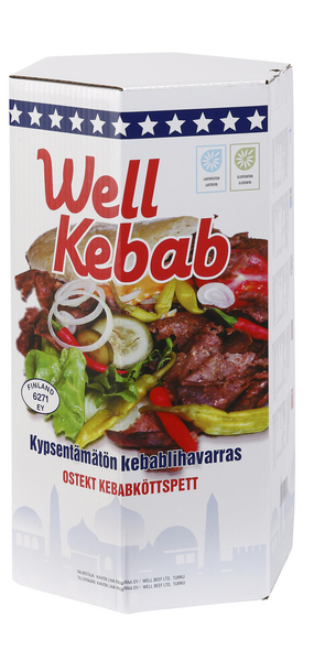 Well Kebab naudanlihavarras 17kg raaka pakaste