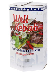 Well Kebab naudanlihavarras 28kg raaka pakaste