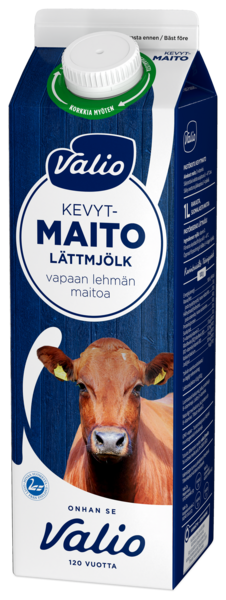 Valio vapaan lehmän kevytmaito 1l