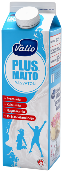 Valio Plus rasvaton maito 1l