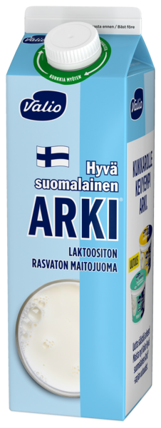 Valio Hyvä suomalainen Arki Eila rasvaton maitojuoma 1 l  laktoositon
