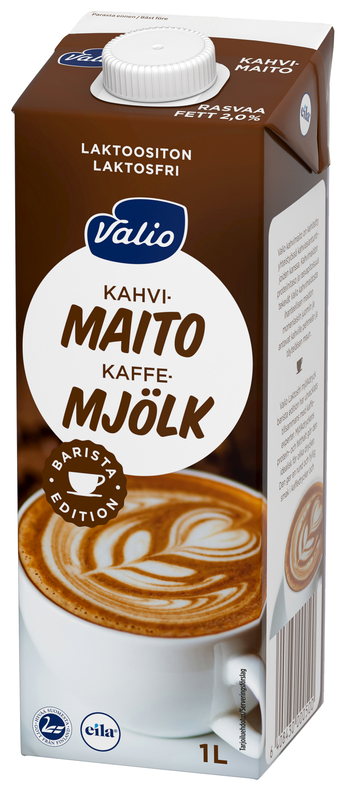 Valio kahvimaito 1l laktoositon UHT