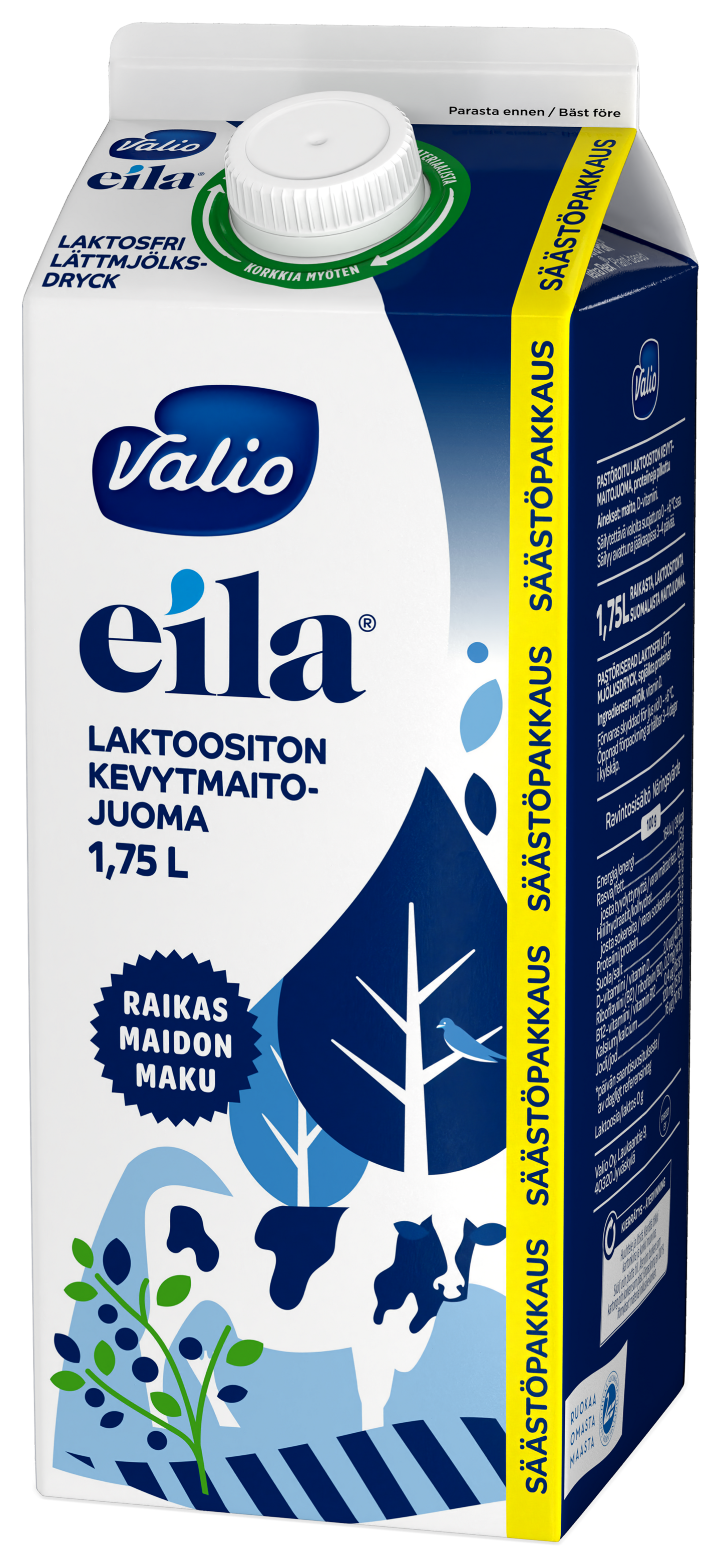 Valio Eila kevytmaitojuoma 1,75 l laktoositon