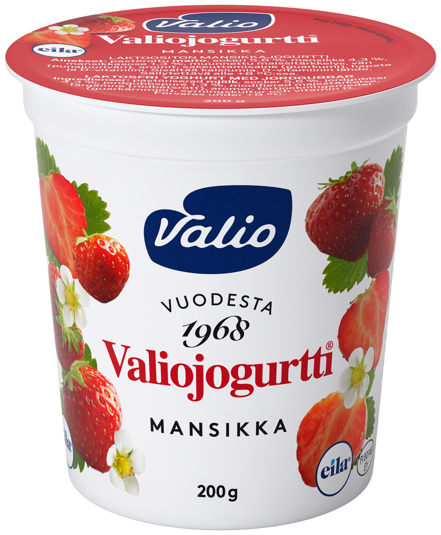 Valiojogurtti 200g mansikka laktoositon