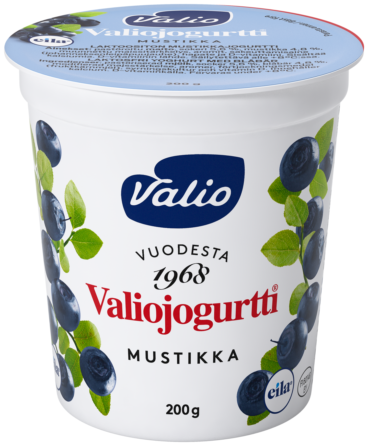 Valiojogurtti 200g mustikka laktoositon