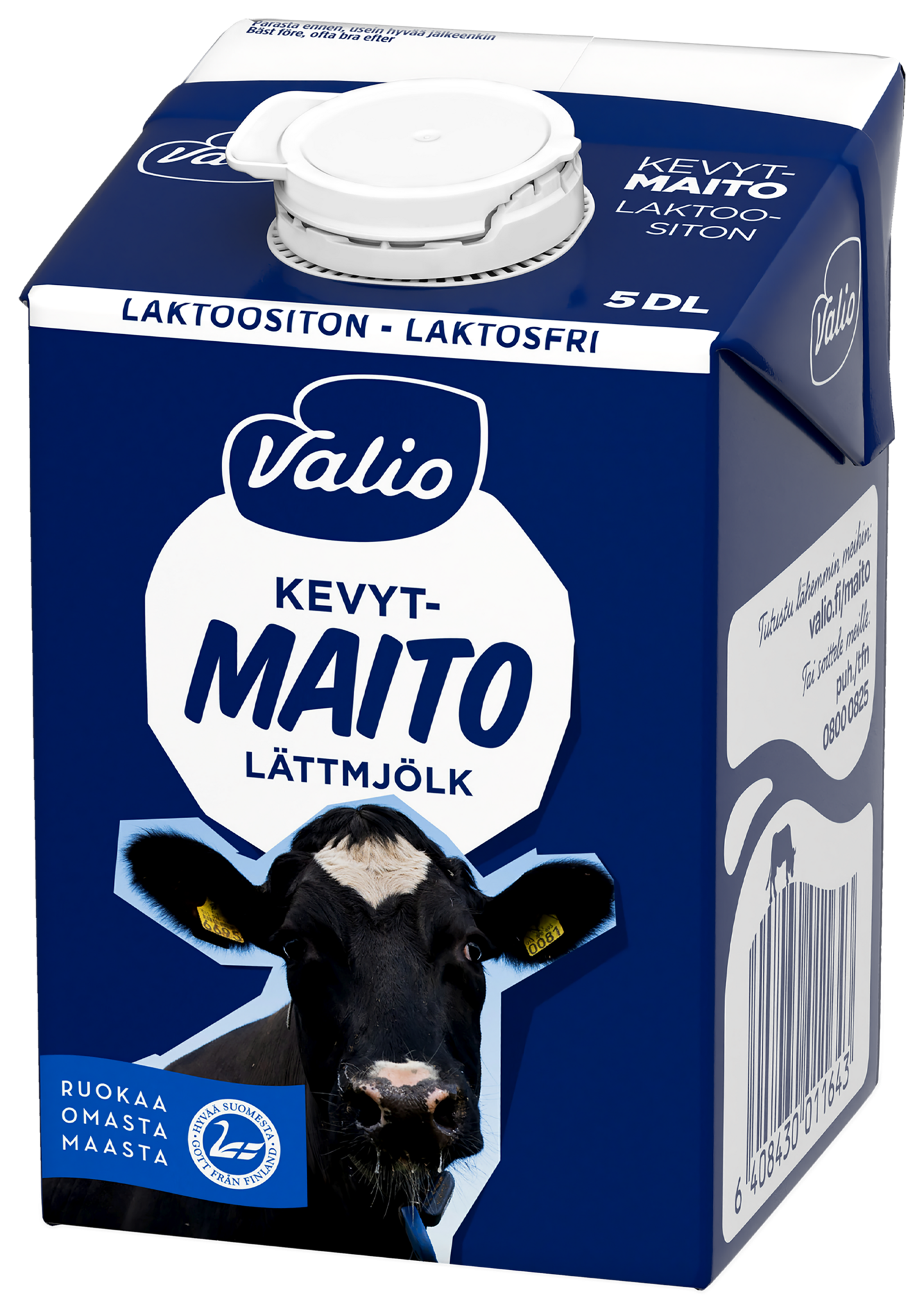 Valio kevytmaito 0,5 l laktoositon UHT