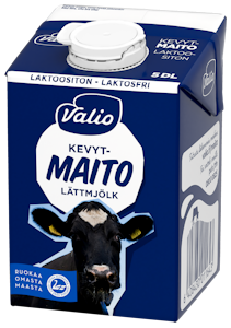 Valio kevytmaito 0,5 l laktoositon UHT